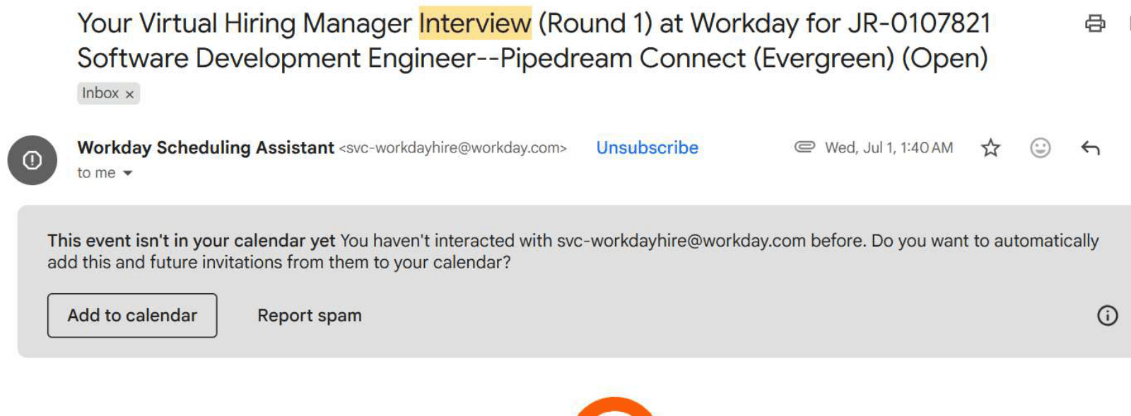 Workday: Hiring manager interview